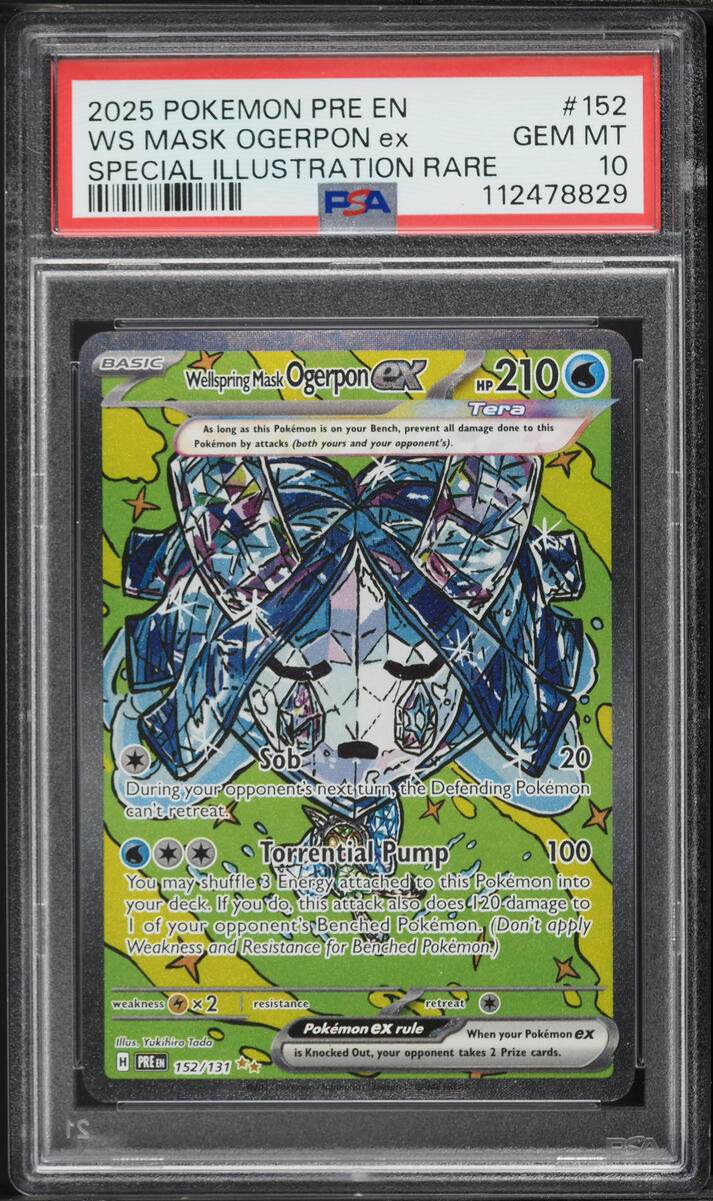 2025 Pokemon Scarlet & Violet Prismatic Evolutions SIR Wellspring Mask Ogerpon ex #152 PSA 10