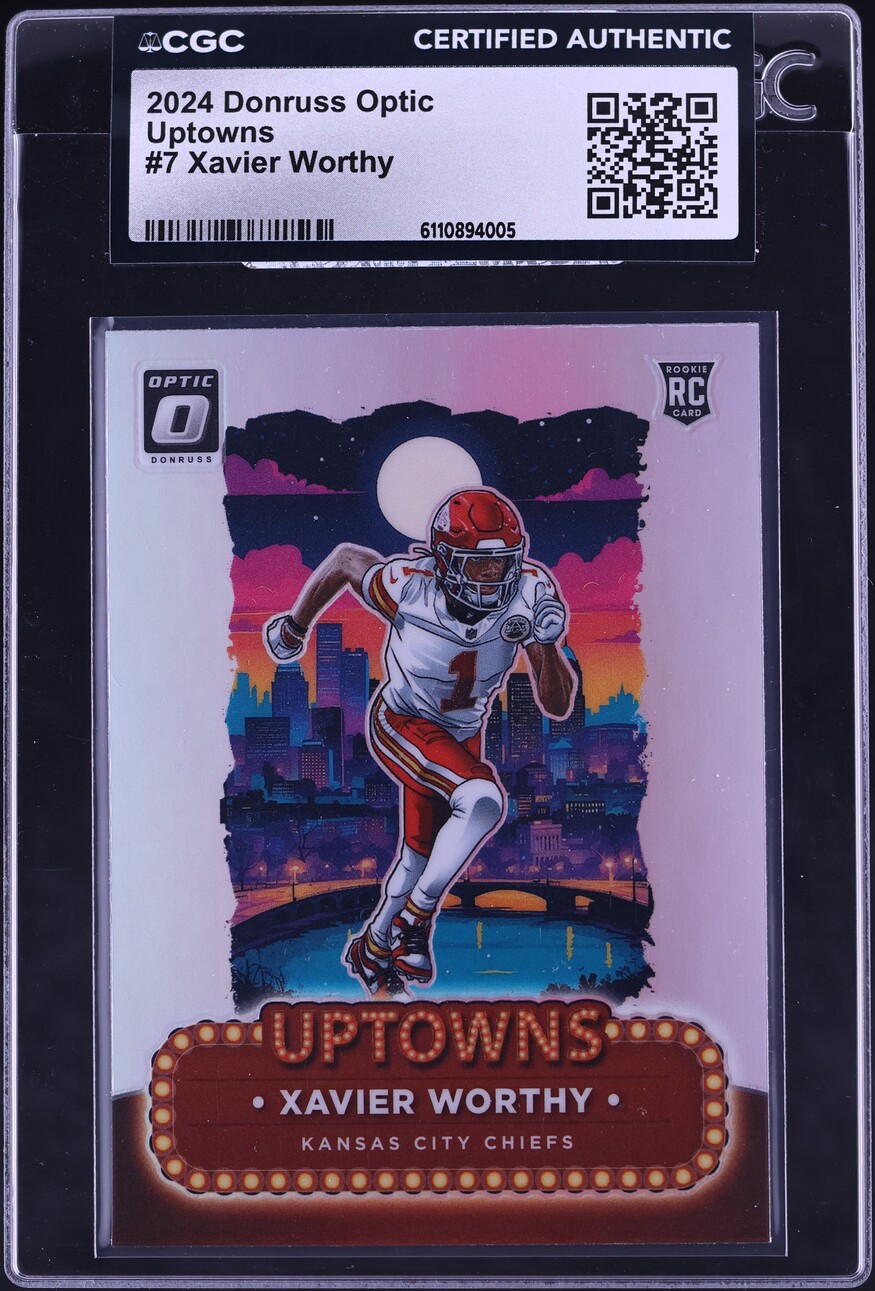 2024 Donruss Optic Uptowns Xavier Worthy ROOKIE #7 CGC AUTH