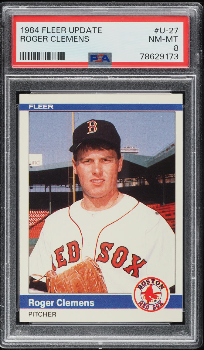 1984 Fleer Update Roger Clemens ROOKIE #27 PSA 8 NM-MT