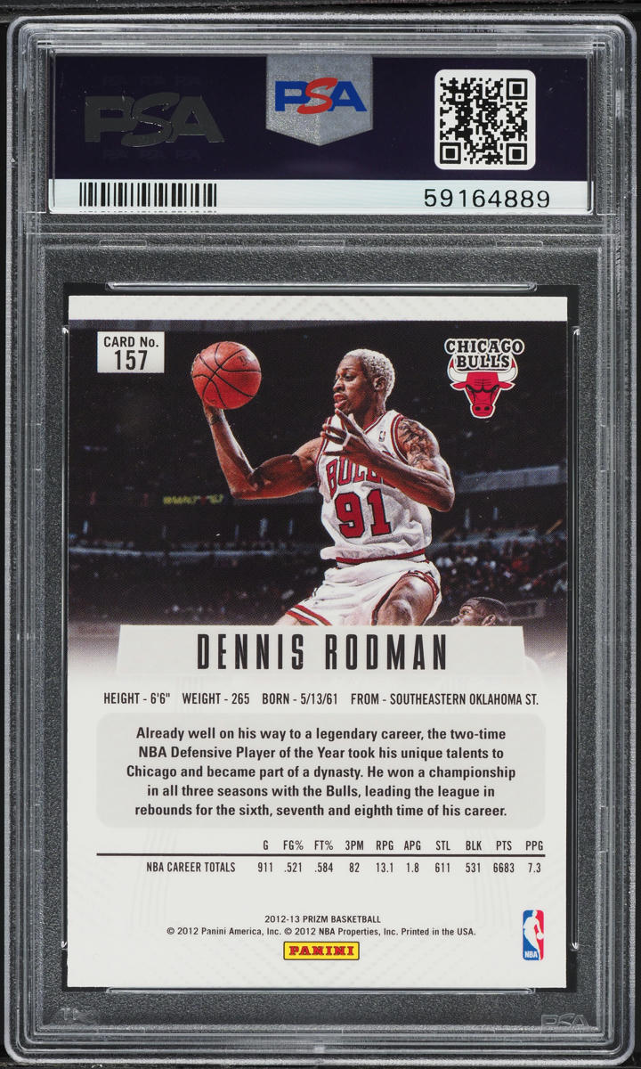 2012 Panini Prizm Dennis Rodman #157 PSA 9 MINT
