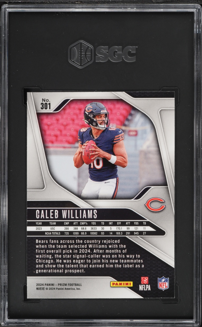 2024 Panini Prizm Caleb Williams ROOKIE #301 SGC 9 MINT
