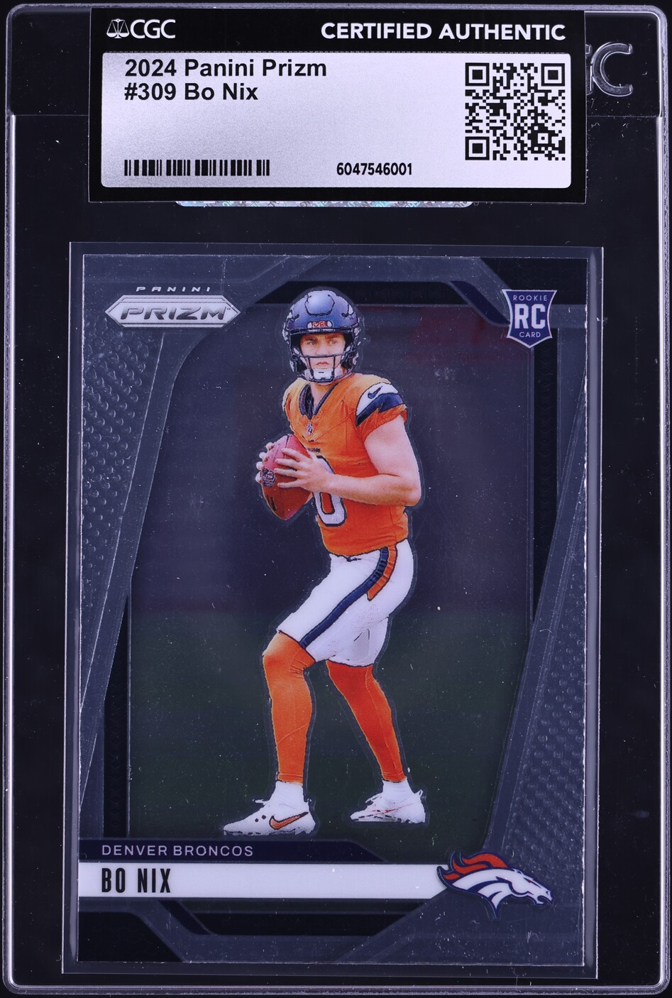 2024 Panini Prizm Bo Nix ROOKIE #309 CGC AUTH