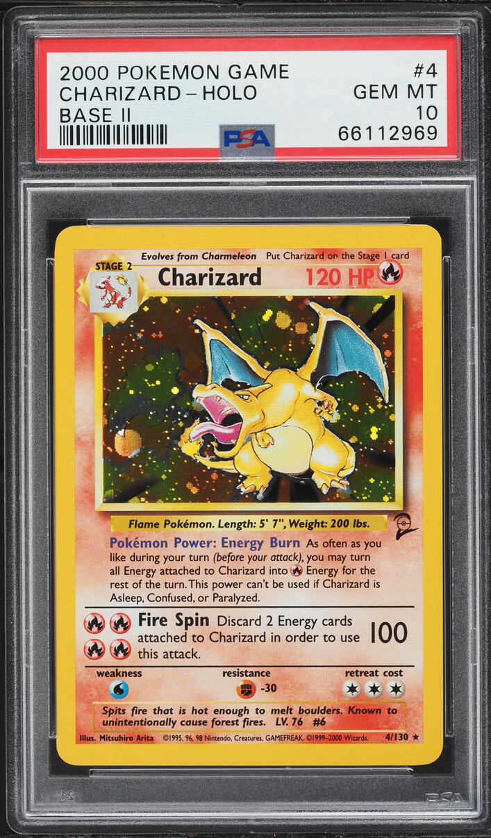 2000 Pokemon Base Set 2 Holo Charizard #4 PSA 10 GEM MINT