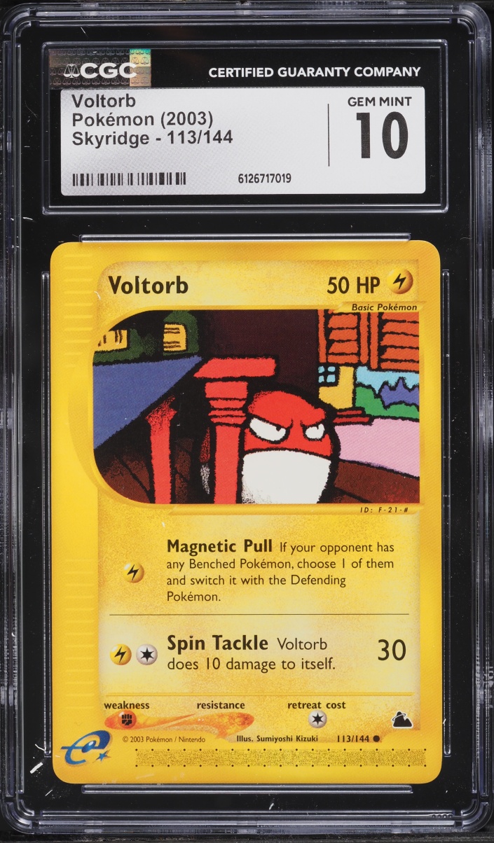 2003 Pokemon Skyridge Voltorb #113 CGC 10 GEM MINT