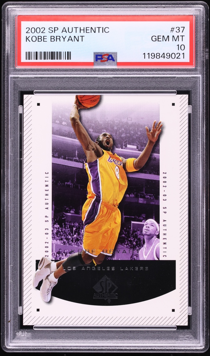 2002 SP Authentic Kobe Bryant #37 PSA 10 GEM MINT