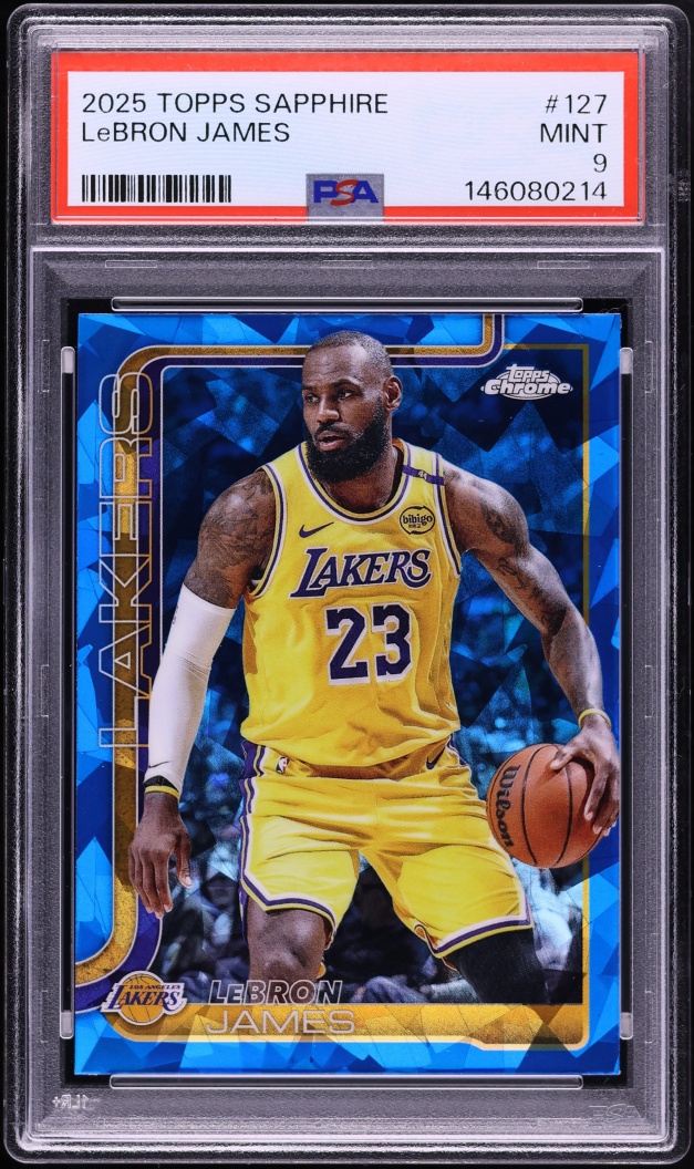 2025 Topps Chrome Sapphire Edition LeBron James #127 PSA 9 MINT