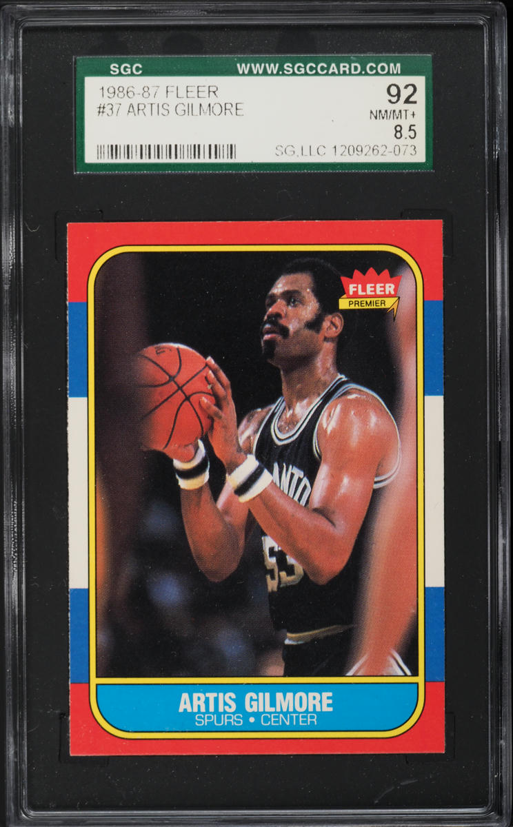 1986 Fleer Basketball Artis Gilmore #37 SGC 8.5 NM-MT+