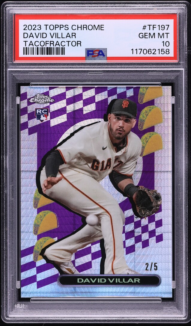 2023 Topps Chrome Tacofractor David Villar ROOKIE /5 #TF-197 PSA 10 GEM