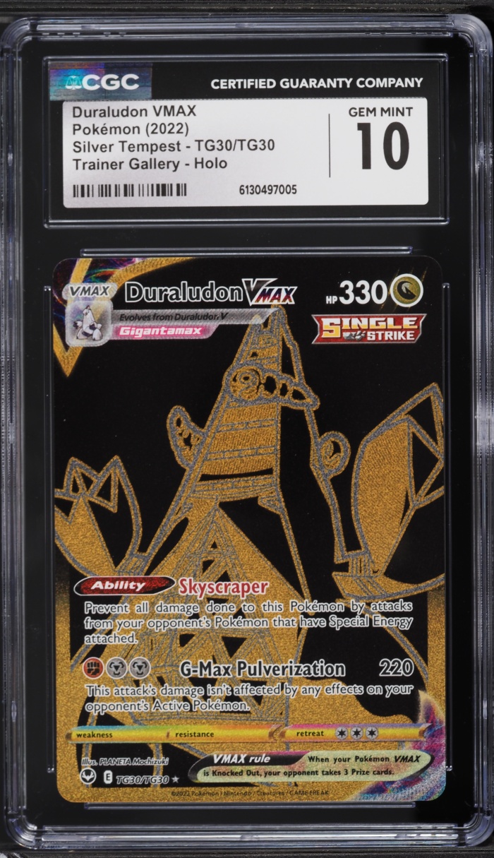 2022 Pokemon Sword & Shield Silver Tempest CHR Duraludon VMAX #TG30 CGC 10 GEM MINT