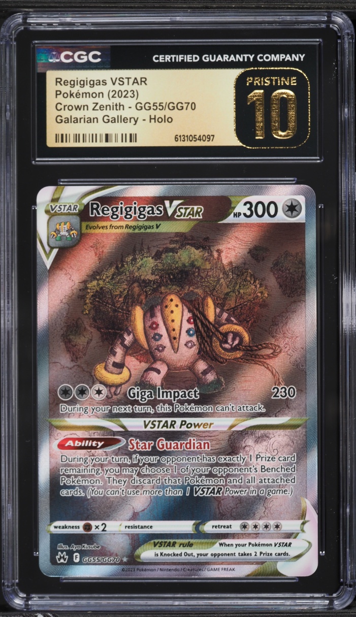 2023 Pokemon Sword & Shield Crown Zenith Alt Art Regigigas VSTAR #GG55 CGC 10 PRISTINE