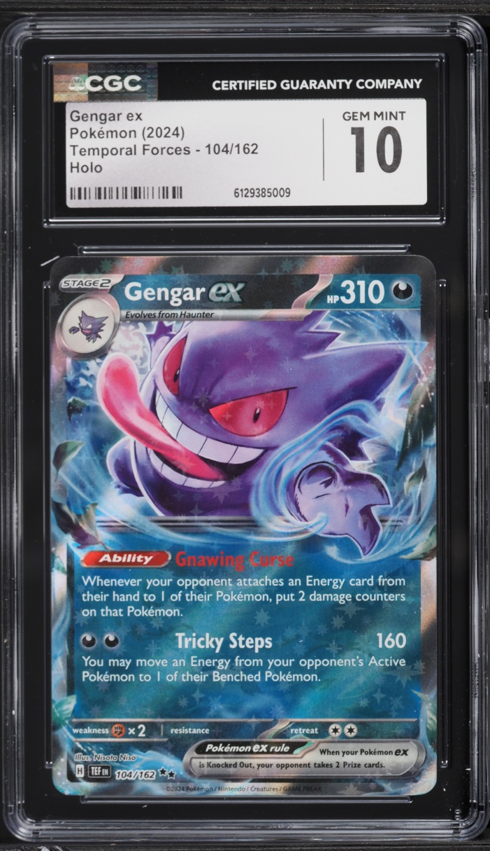 2024 Pokemon Scarlet & Violet Temporal Forces Holo Gengar EX #104 CGC 10 GEM MINT