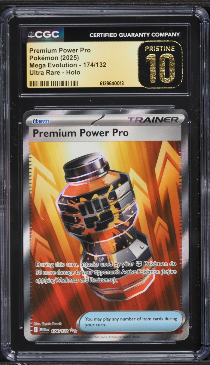2025 Pokemon Mega Evolution Full Art Premium Power Pro #174 CGC 10 PRISTINE