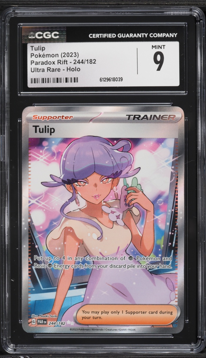 2023 Pokemon Scarlet & Violet Paradox Rift Full Art Tulip #244 CGC 9 MINT