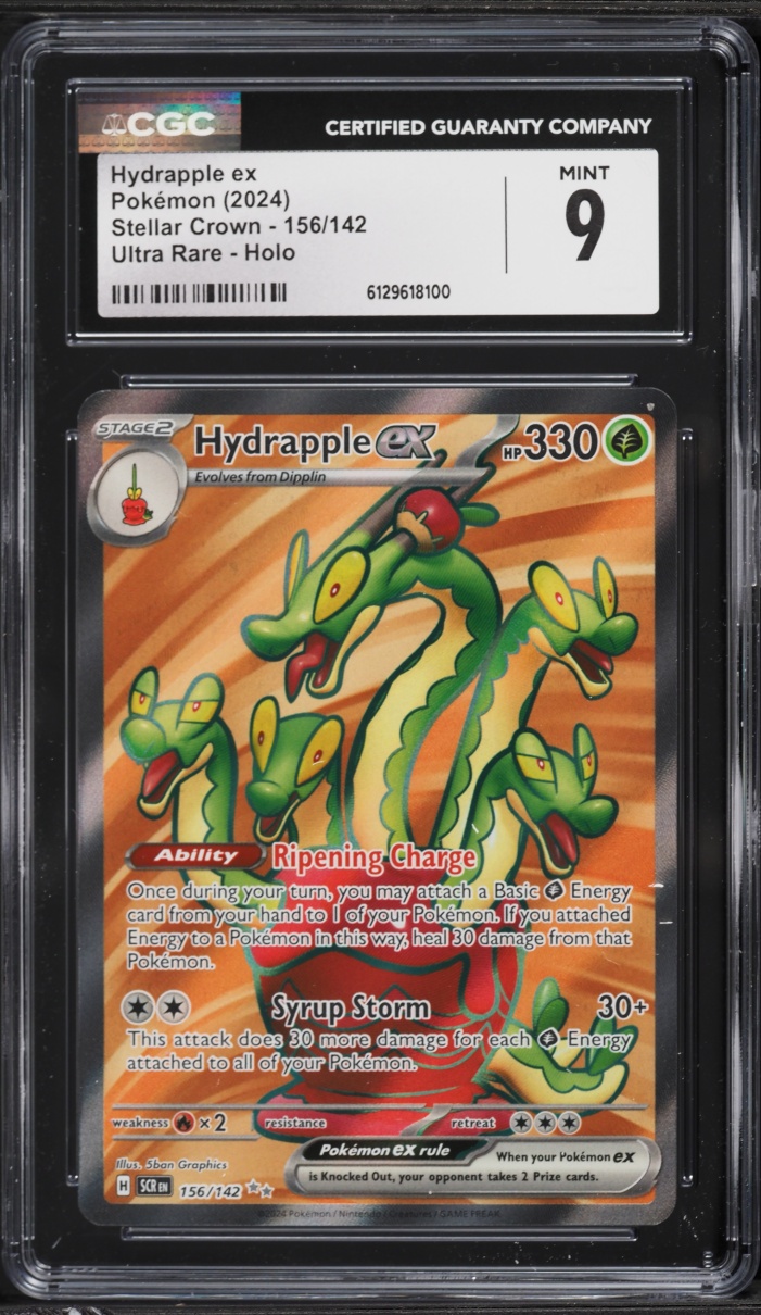 2024 Pokemon Scarlet & Violet Stellar Crown Full Art Hydrapple ex #156 CGC 9 MINT