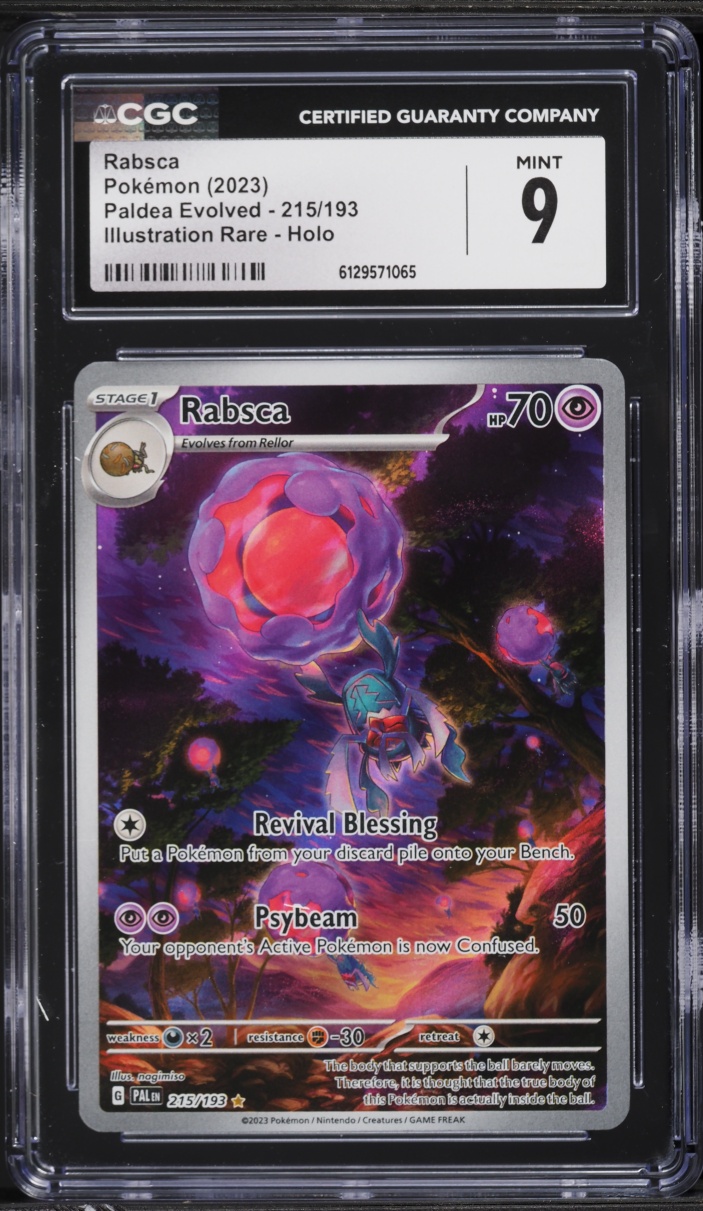 2023 Pokemon Scarlet & Violet Paldea Evolved IR Rabsca #215 CGC 9 MINT