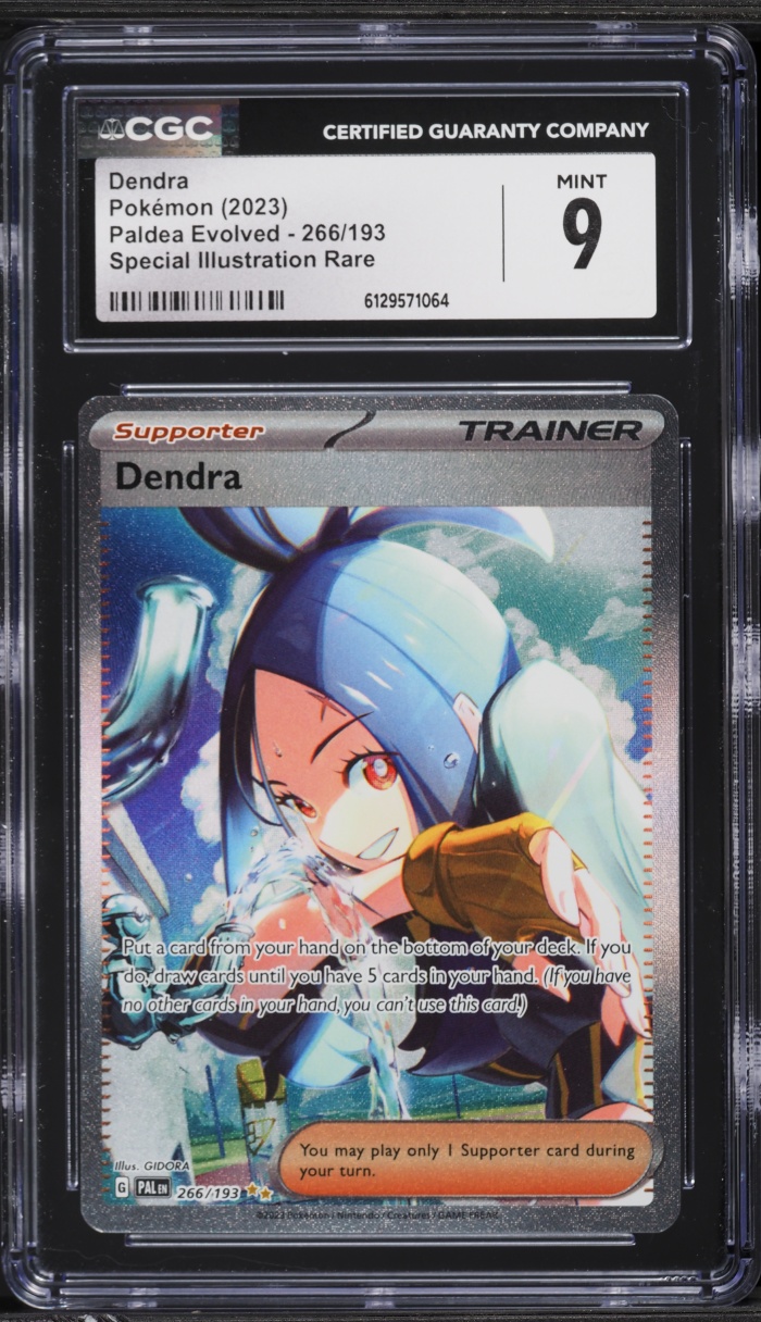 2023 Pokemon Scarlet & Violet Paldea Evolved SIR Dendra #266 CGC 9 MINT