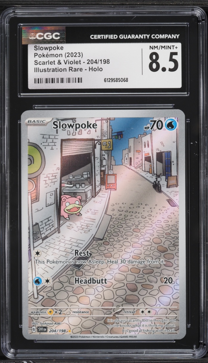 2023 Pokemon Scarlet & Violet IR Slowpoke #204 CGC 8.5 NM-MT+