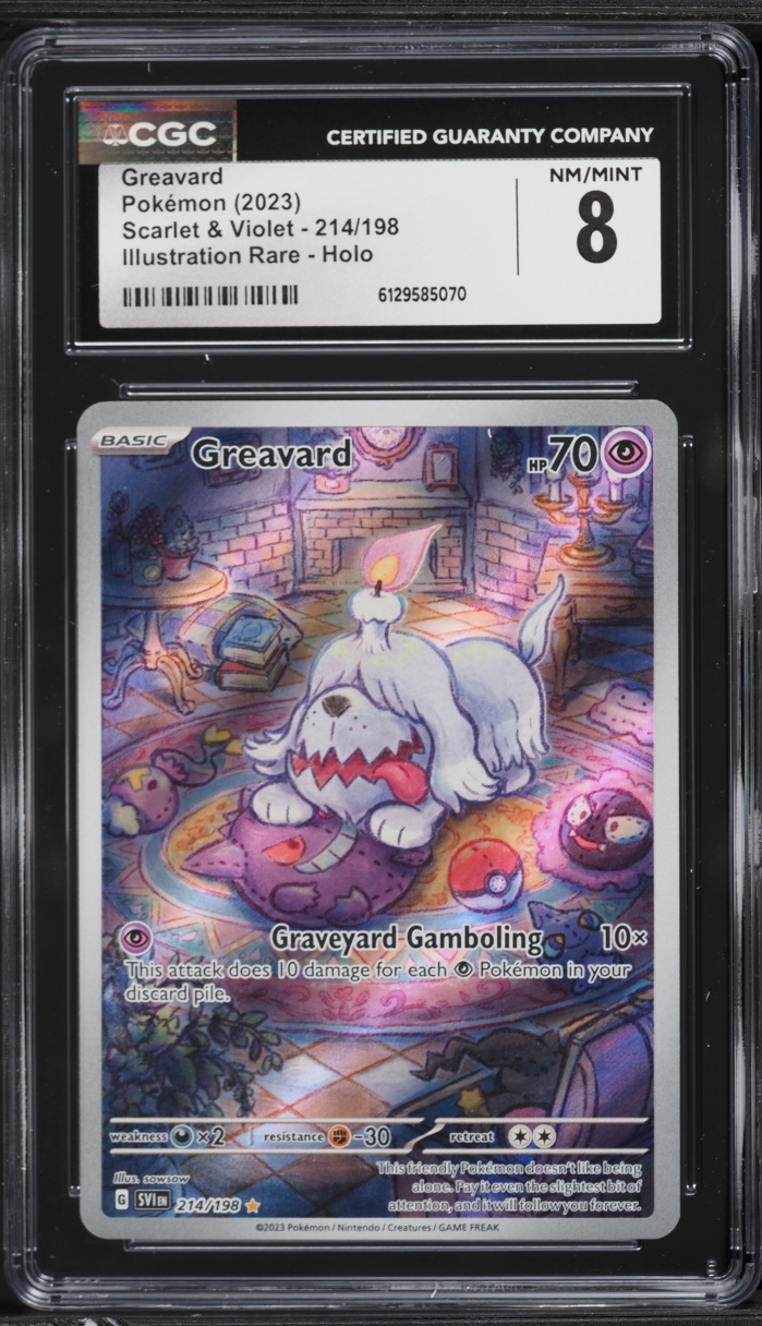 2023 Pokemon Scarlet & Violet IR Greavard #214 CGC 8 NM-MT