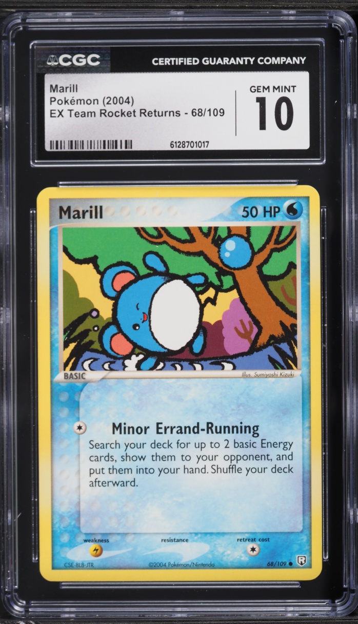 2004 Pokemon EX Team Rocket Returns Marill #68 CGC 10 GEM MINT