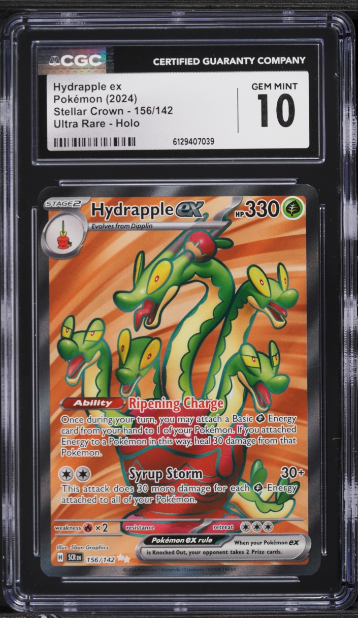 2024 Pokemon Scarlet & Violet Stellar Crown Full Art Hydrapple ex #156 CGC 10 GEM MINT