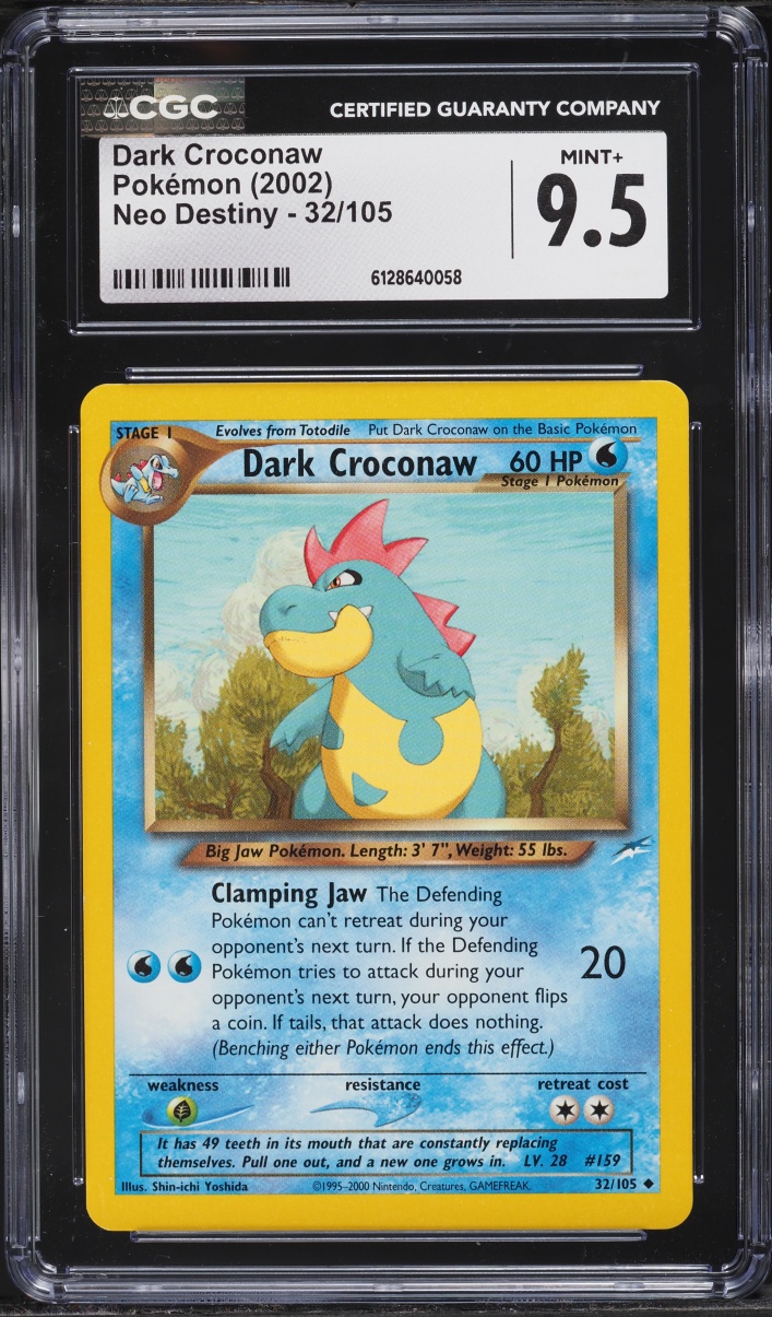 2002 Pokemon Neo Destiny Dark Croconaw #32 CGC 9.5 MINT+