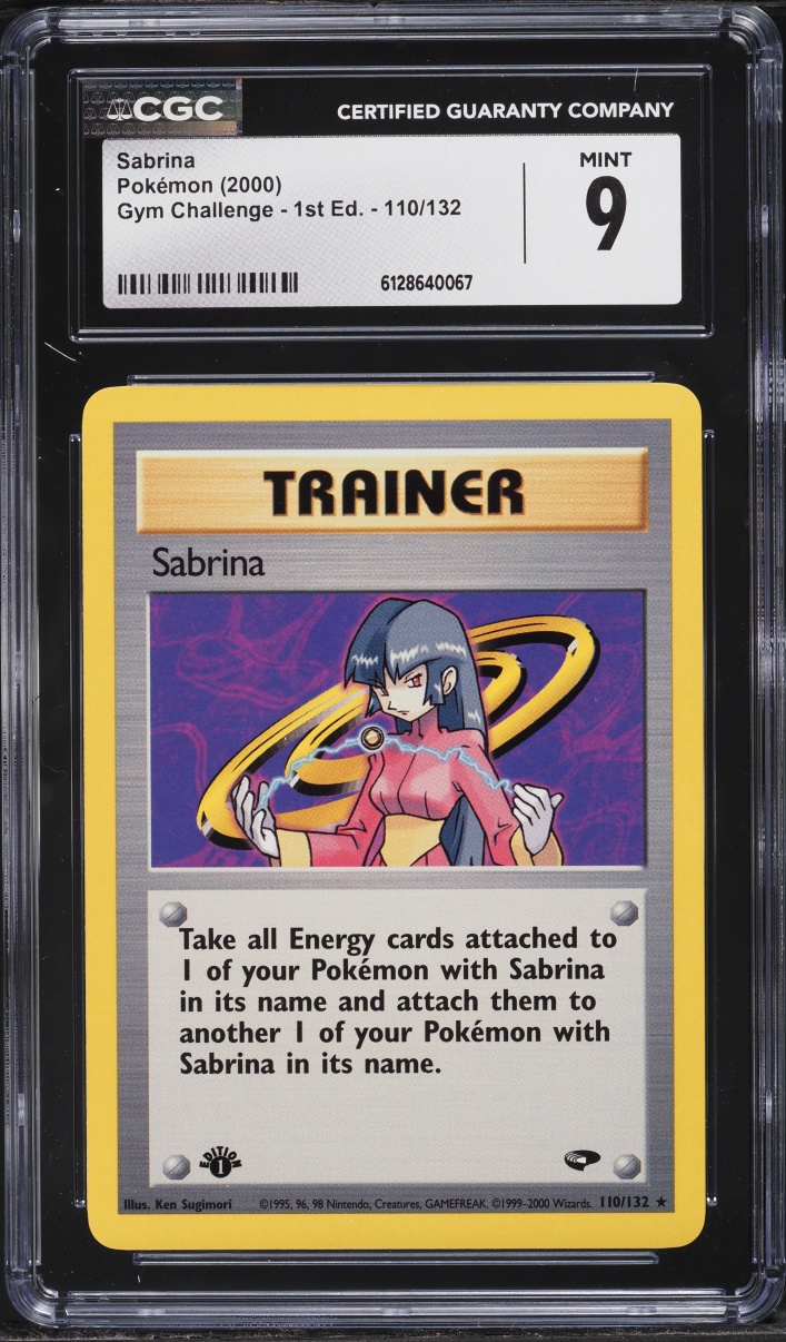 2000 Pokemon Gym Challenge 1st Edition Sabrina #110 CGC 9 MINT