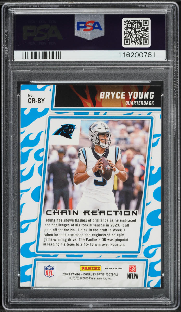 2023 Donruss Optic Chain Reaction Bryce Young ROOKIE #CRBY PSA 10 GEM MINT