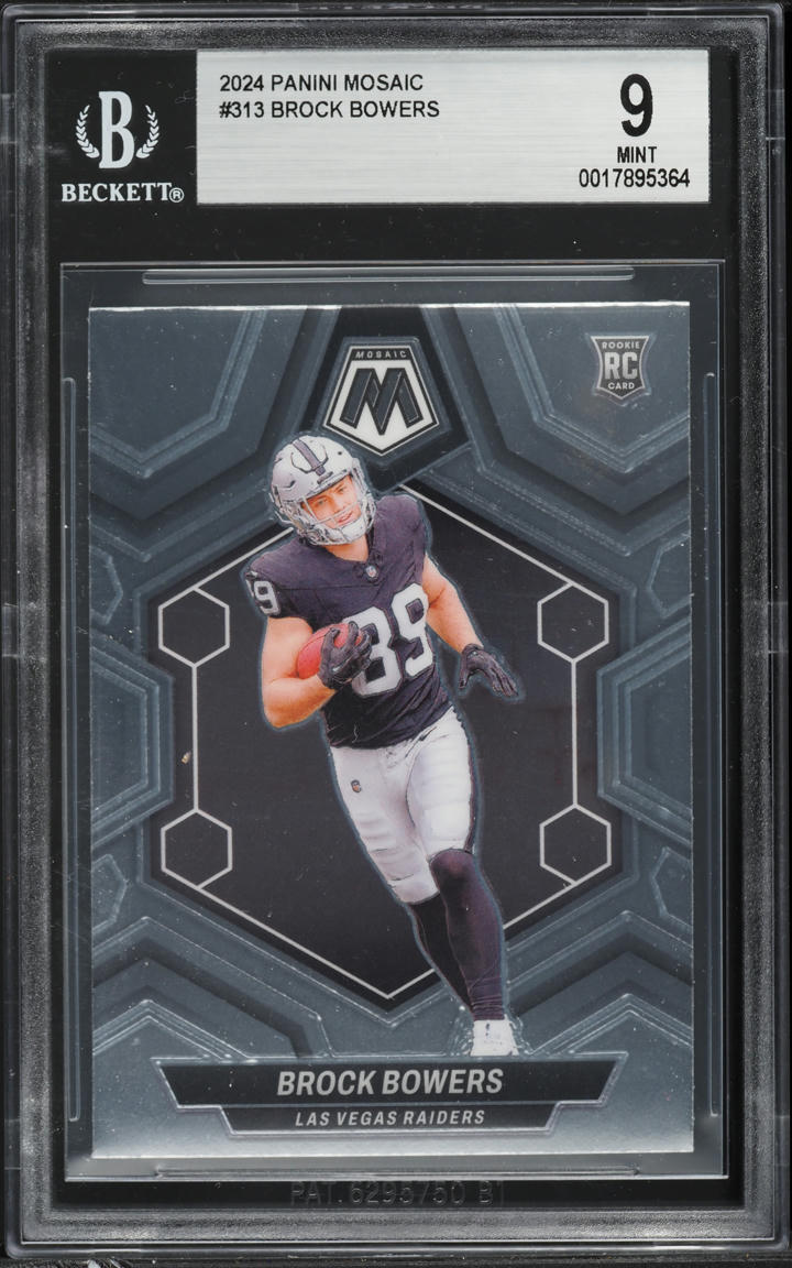 2024 Panini Mosaic Brock Bowers ROOKIE #313 BGS 9 MINT