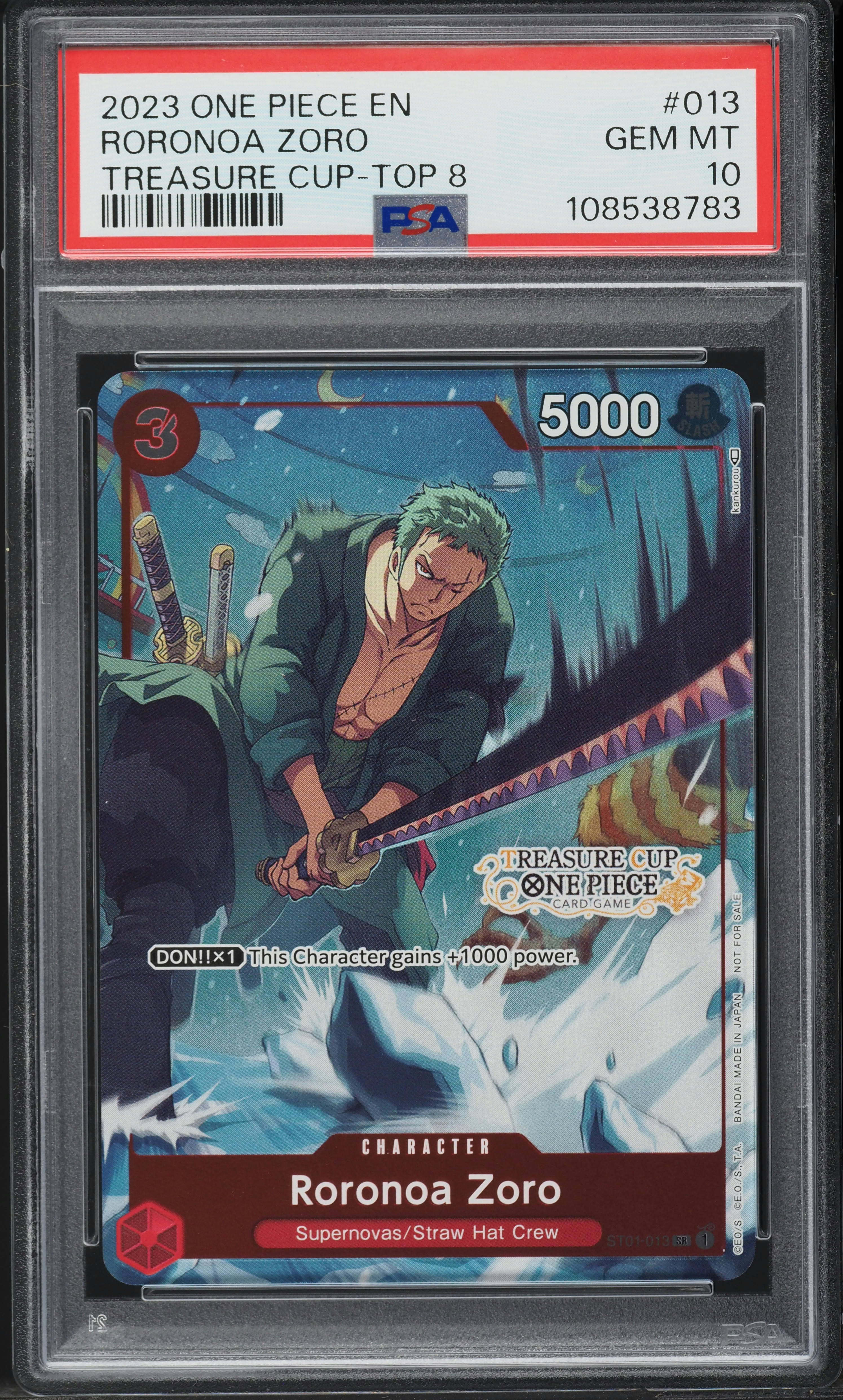 2023 One Piece Promo Treasure Cup Top 8 Roronoa Zoro #ST01