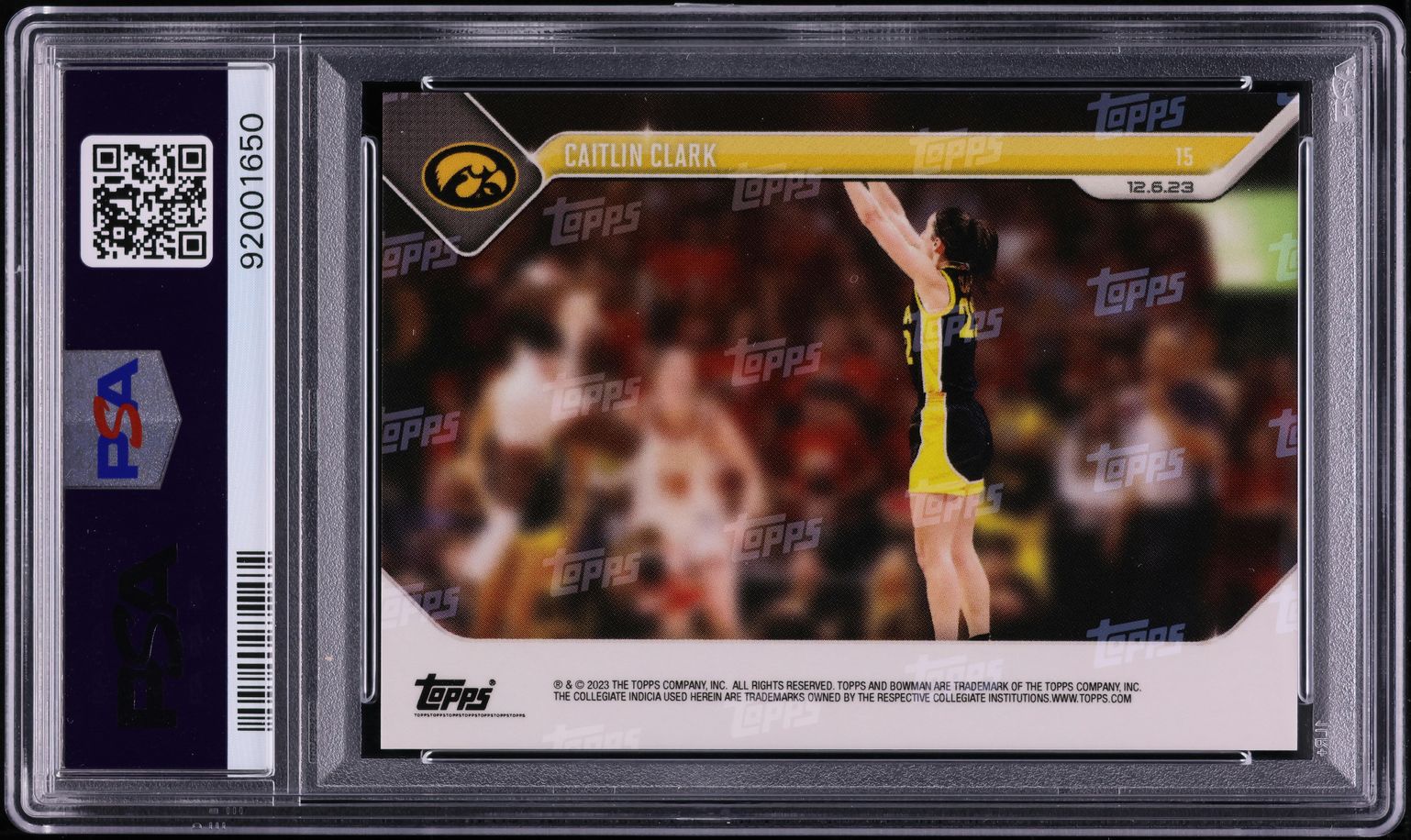 2023 Bowman U Now Caitlin Clark ROOKIE #15 PSA 10 GEM MINT