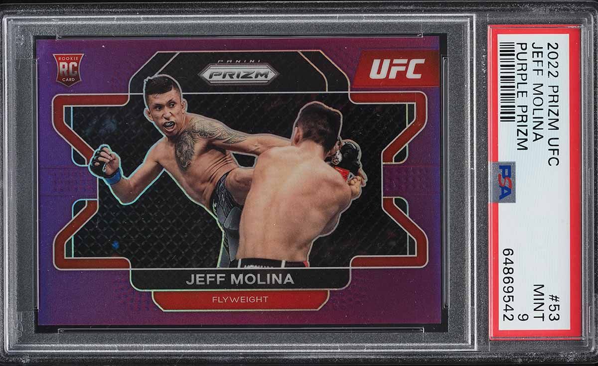 2022 Panini Prizm UFC Purple Jeff Molina ROOKIE /149 #53 PSA 9 MINT
