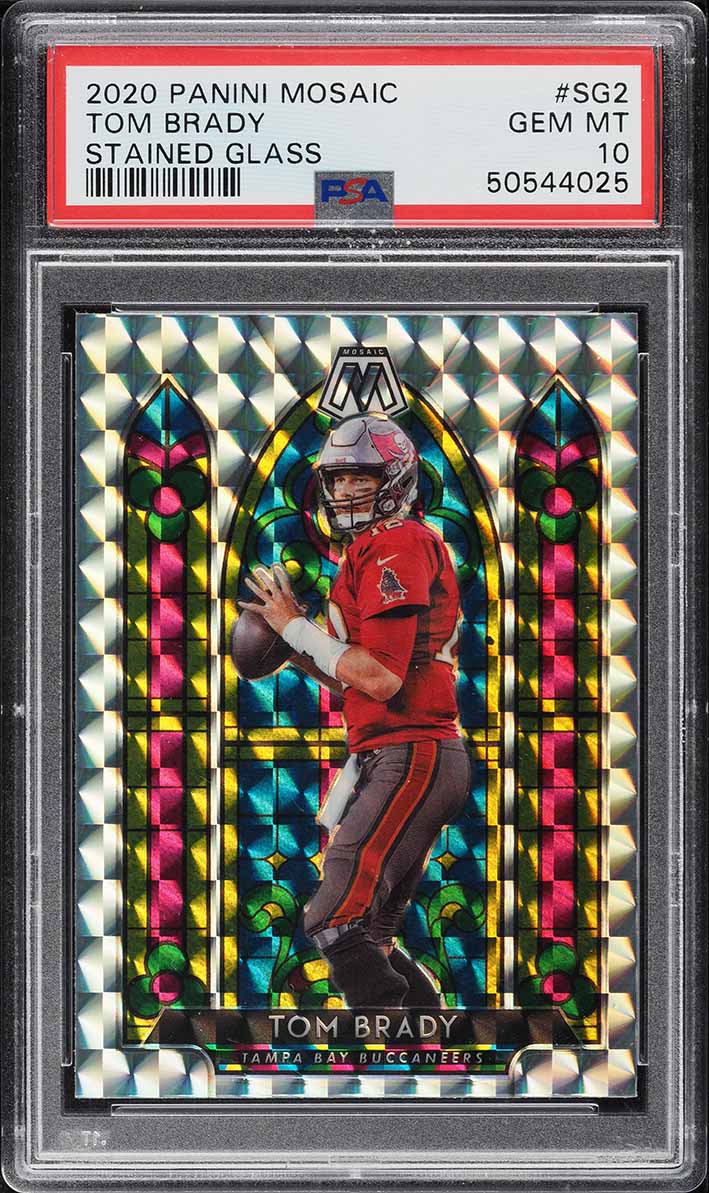 2020 Panini Mosaic Stained Glass Tom Brady #SG2 PSA 10 GEM MINT