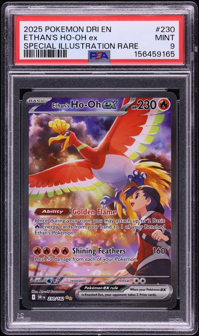 2025 Pokemon Scarlet & Violet Destined Rivals SIR Ethan's Ho-Oh ex #230 PSA 9 MINT