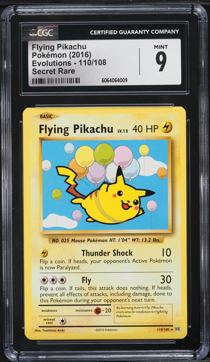 2016 Pokemon XY Evolutions Flying Pikachu #110 CGC 9 MINT
