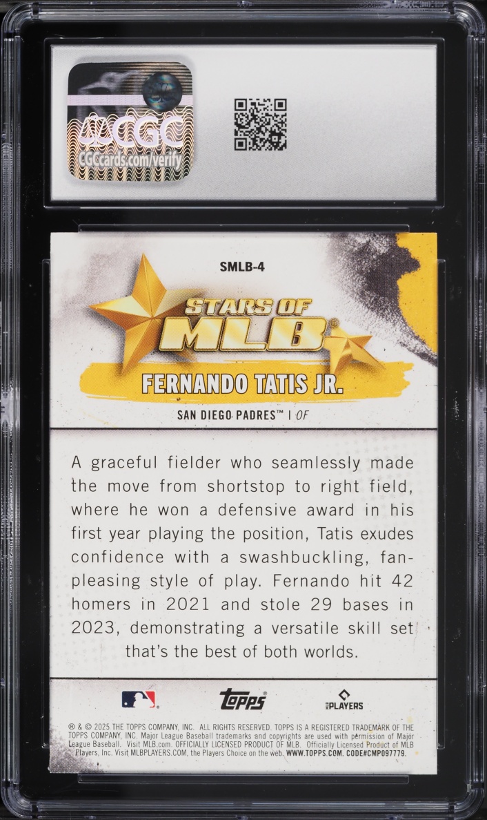 2025 Topps Stars Of MLB Fernando Tatis Jr. #SMLB-4 CGC 10 GEM MINT