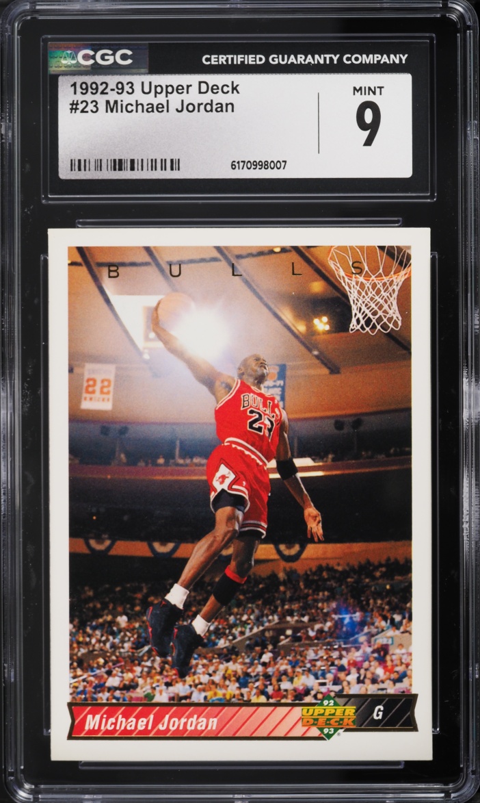 1992 Upper Deck Basketball Michael Jordan #23 CGC 9 MINT