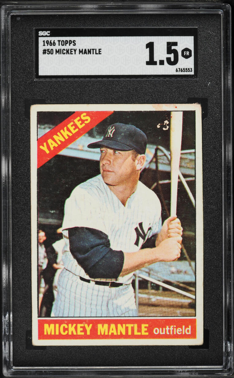 1966 Topps Mickey Mantle #50 SGC 1.5 FR