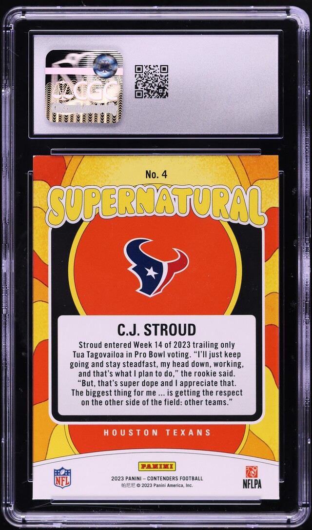 2023 Panini Contenders Supernatural C.J. Stroud ROOKIE #4 CGC 9 MINT