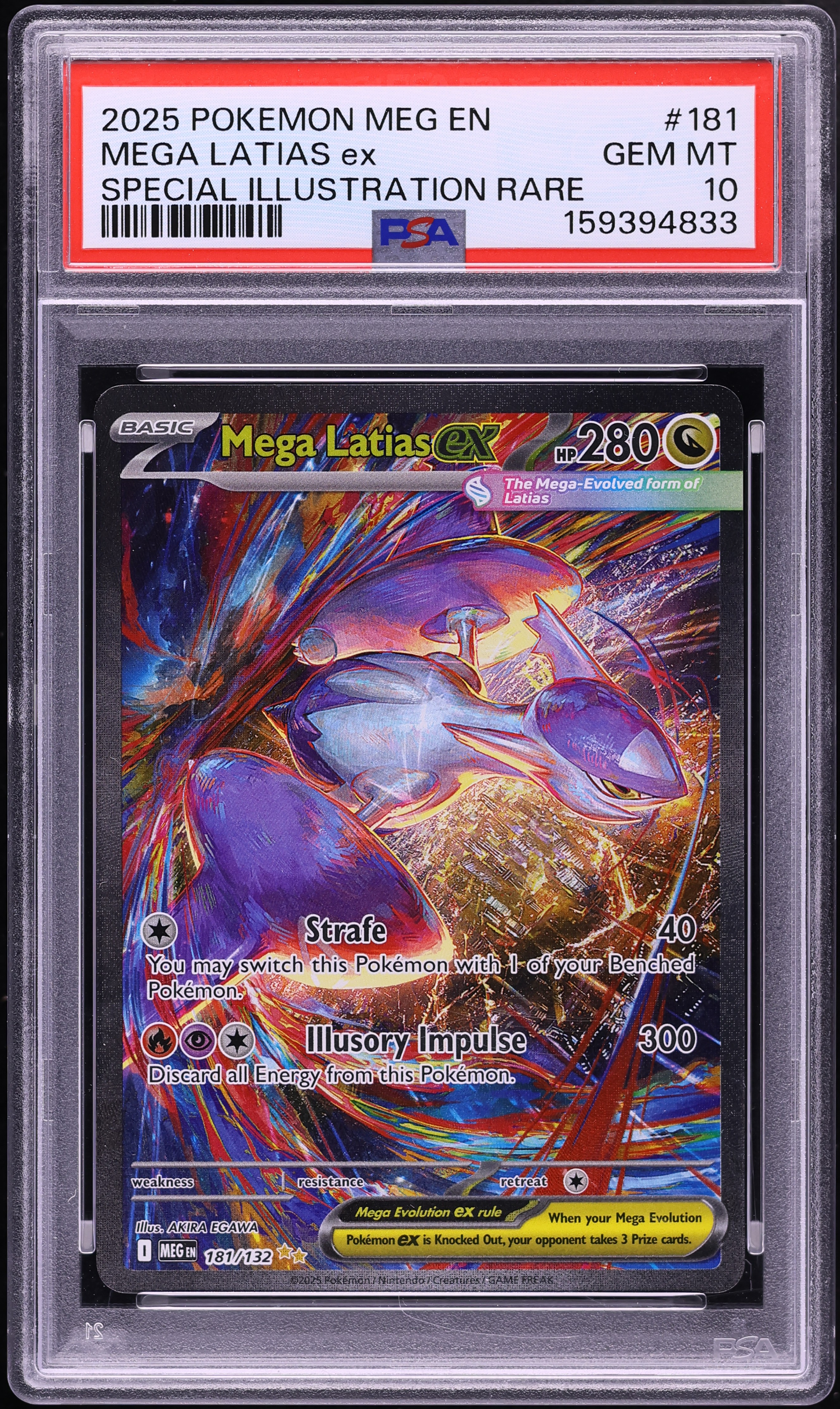 2025 Pokemon Mega Evolution SIR Mega Latias EX #181 PSA 10 GEM MINT
