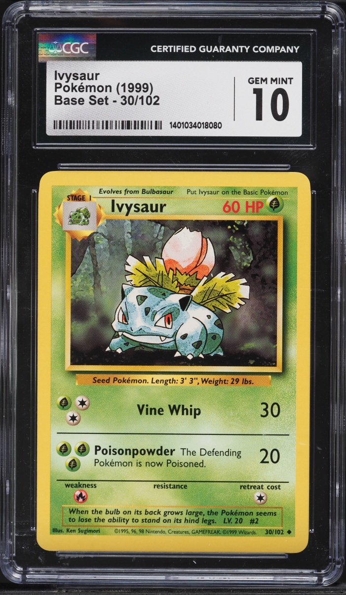 1999 Pokemon Base Set Ivysaur #30 CGC 10 GEM MINT