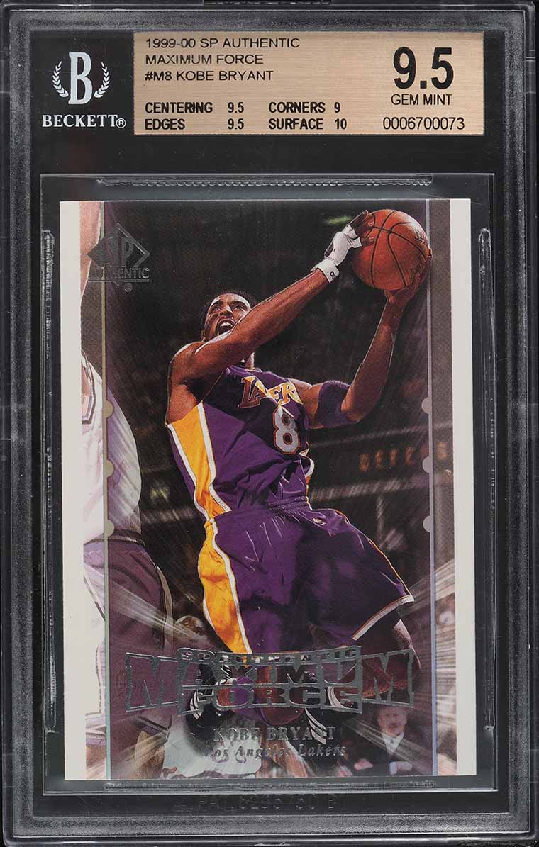 1999 SP Authentic Maximum Force Kobe Bryant #M8 BGS 9.5 GEM MINT