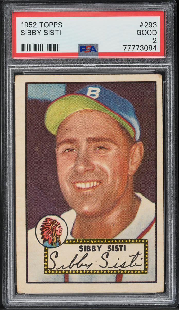 1952 Topps Sibby Sisti #293 PSA 2 GD