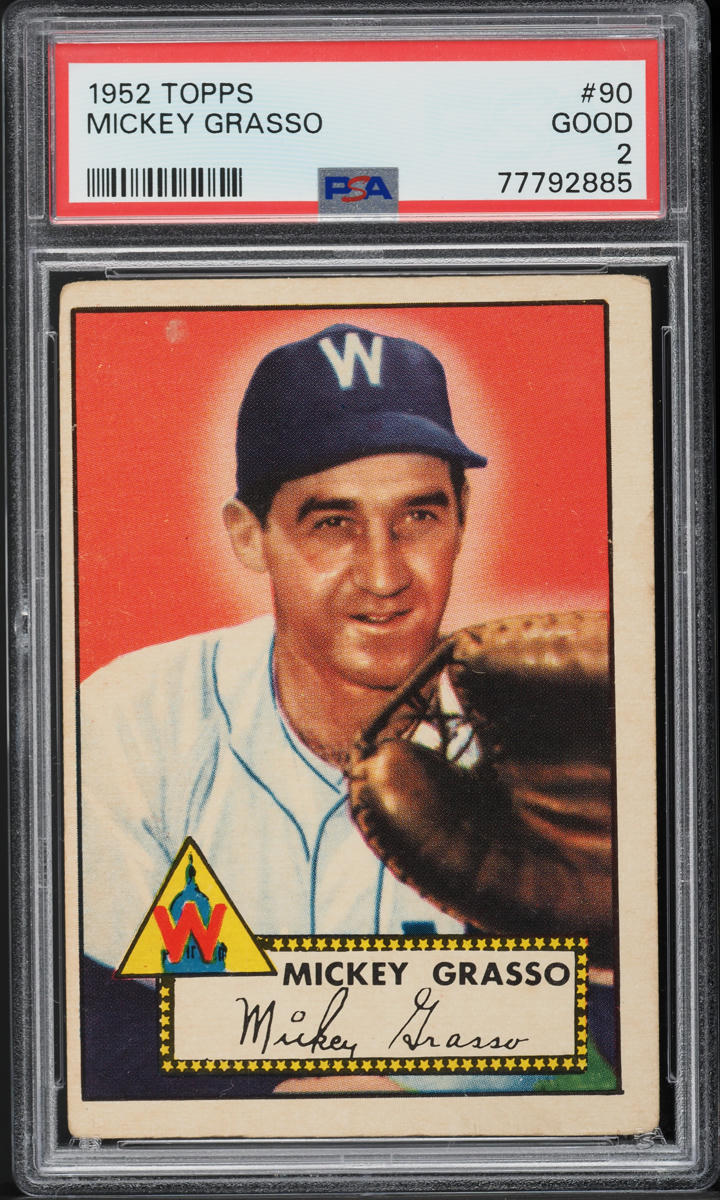 1952 Topps Mickey Grasso #90 PSA 2 GD