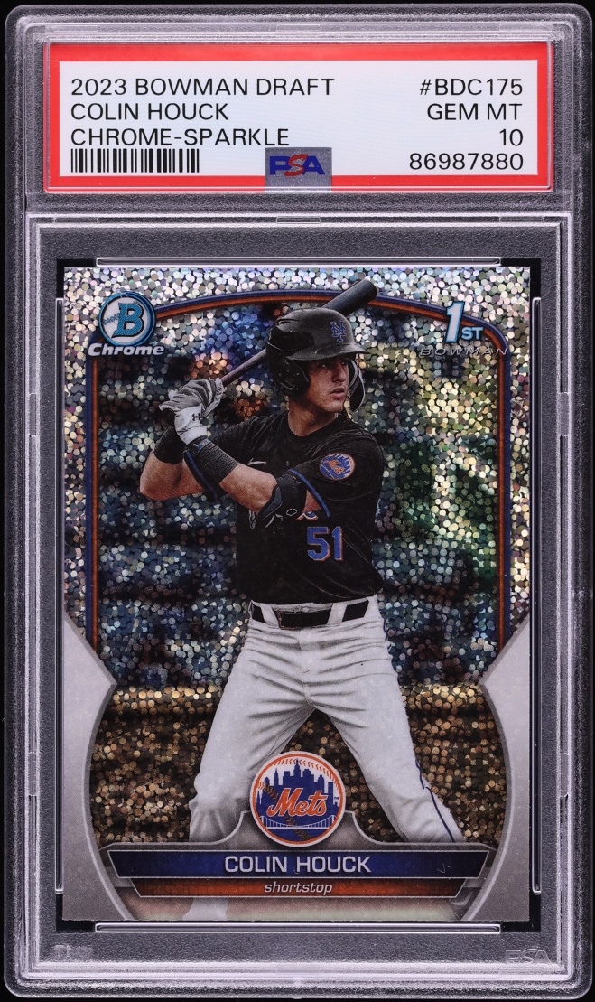 2023 Bowman Chrome Draft Sparkle Refractor Colin Houck PROSPECT #BDC175 PSA 10 GEM MINT