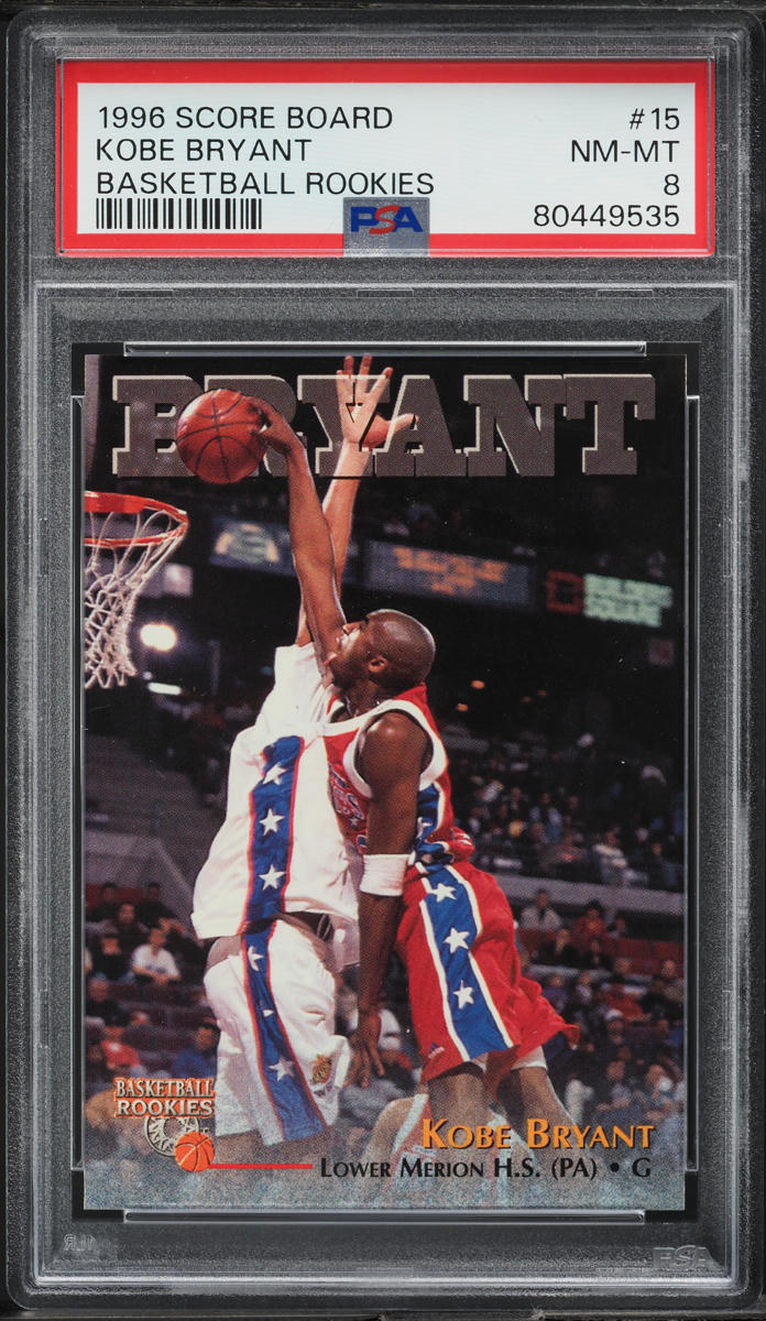 1996 Score Board Basketball Kobe Bryant ROOKIE #15 PSA 8 NM-MT