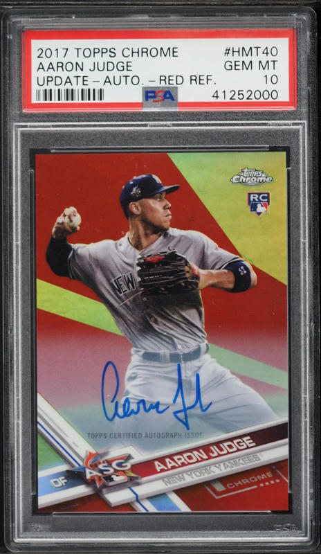 2017 Topps Chrome Aaron Judge ROOKIE #169 BGS 10 PRISTINE on