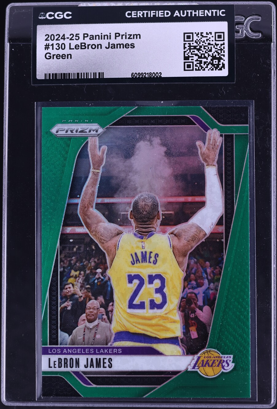 2024 Panini Prizm Green LeBron James #130 CGC AUTH