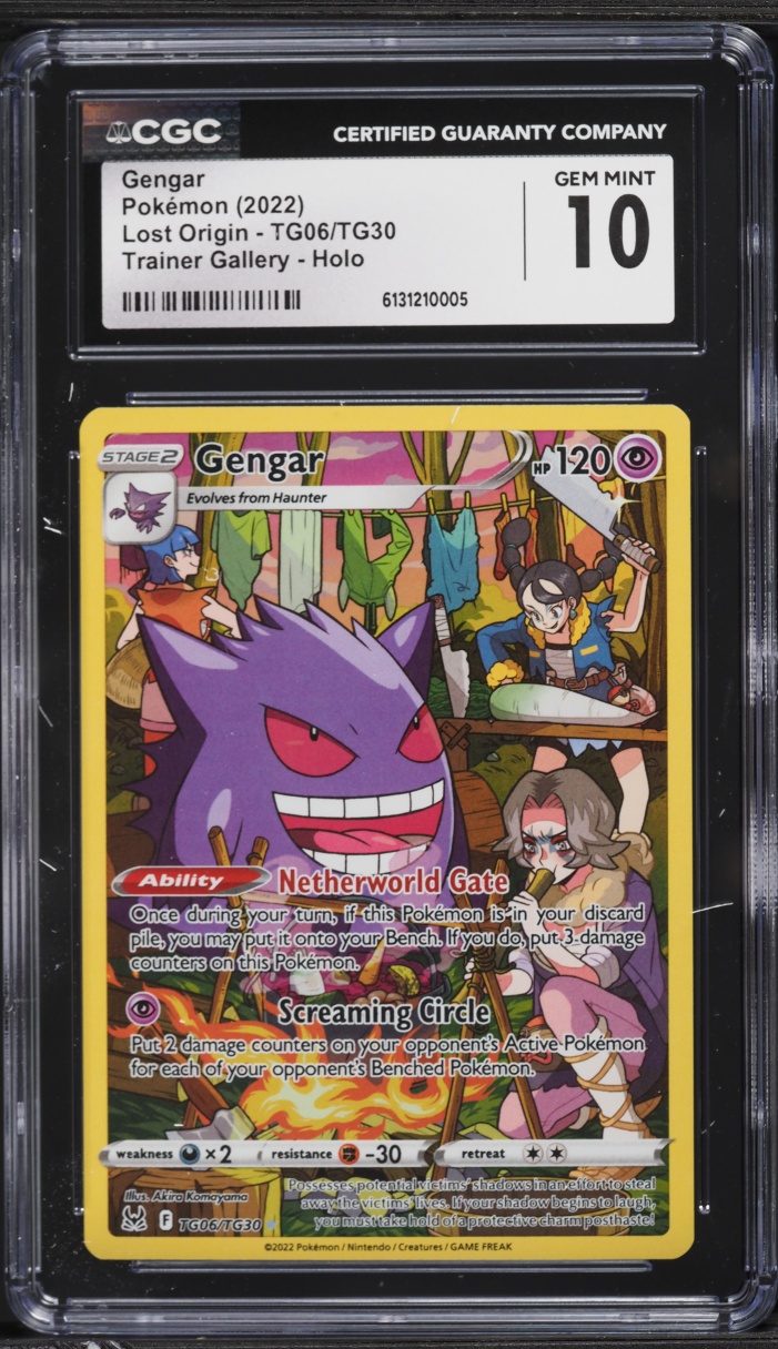 2022 Pokemon Sword & Shield Lost Origin CHR Gengar #TG06 CGC 10 GEM MINT