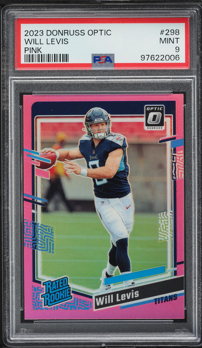 2023 Donruss Optic Pink Will Levis ROOKIE #298 PSA 9 MINT