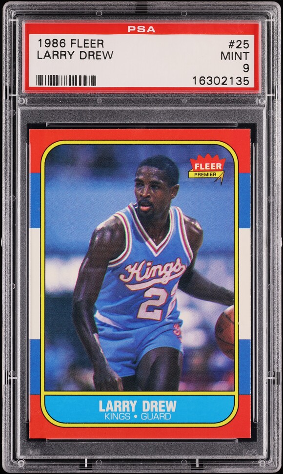 1986 Fleer Basketball Larry Drew #25 PSA 9 MINT